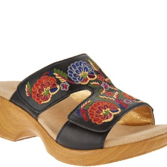 Alegria Shoes - NWB ALEGRIA SIZE 12 EMBROIDED LYN SLIP ON SANDALS